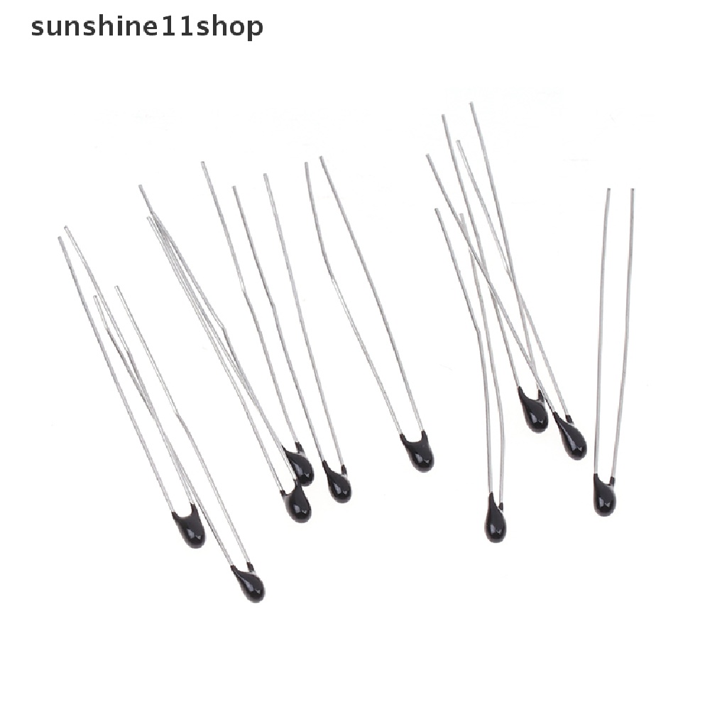 Sho 10Pcs Thermistor B3435 NTC-MF52-103F 10K Ohm 1% Sensor Suhu Thermal Resistor NTC Thermistor N