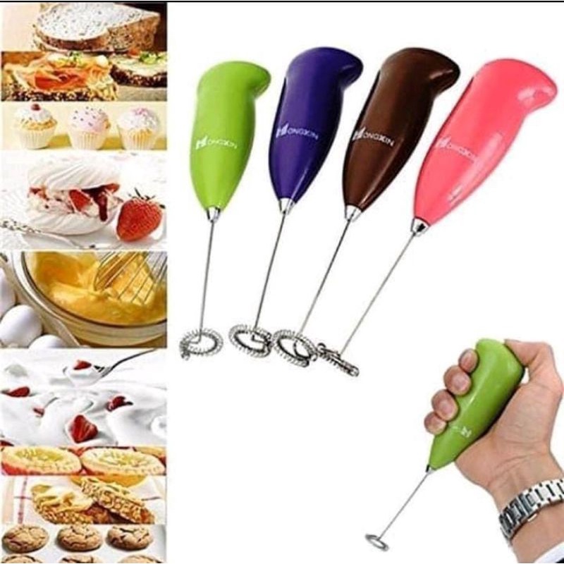 Milk Frother Hand Mixer Mini Elektric Whisk Pengocok Telur Elektrik milkshake kopi