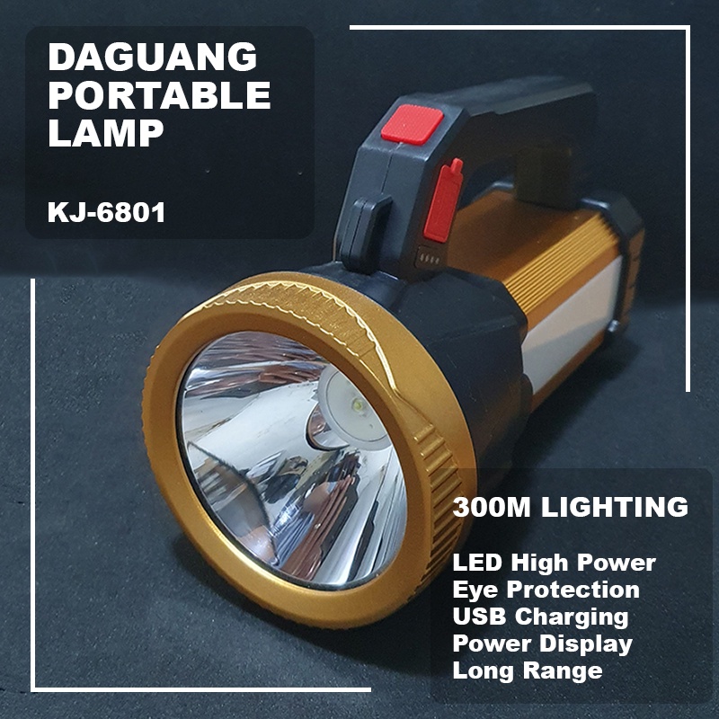 Daguang Senter Sorot LED Rechargeable Lampu Emergency