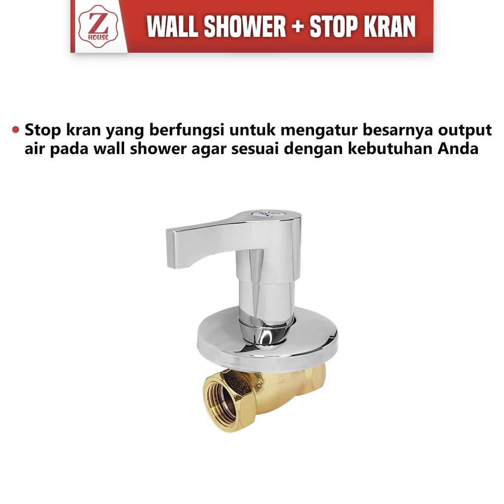 WALLSHOWER TEMBOK MINIMALIS + STOP KRAN/ WALL SHOWER MANDI SET 6*8 INCI STAINLESSSTEEL/ SHOWER TANCAP +WALLSHOWER KEPALA /SHOWER MANDI SETDINDING