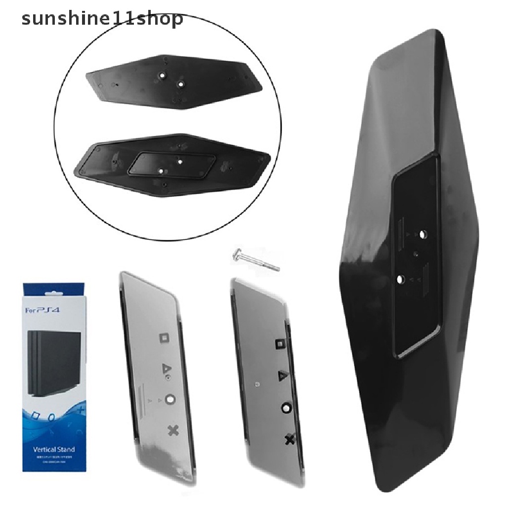 Sho Portable 2in1 Vertical Stand Holder for Game Console Game Player Dudukan Vertikal Hitam Untuk PS4 Slim PS4 Pro N