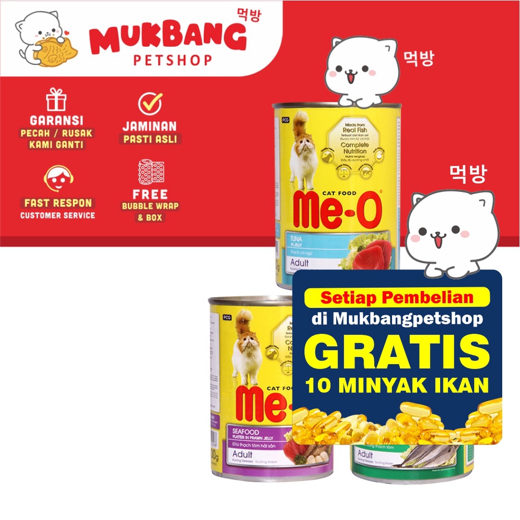 Meo Wetfood Kaleng 400 Gr Makanan Basah Kaleng Kucing Meo Wet Food Kaleng