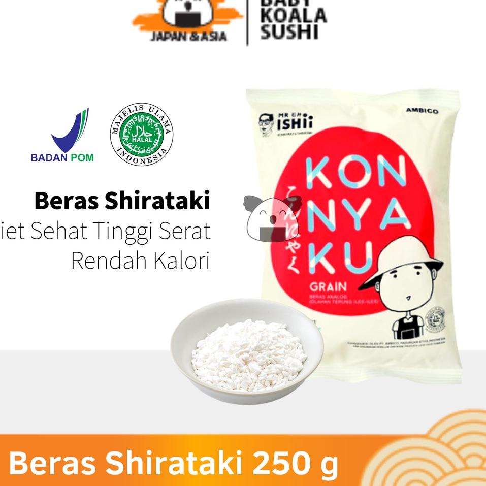 

♛ BERAS SHIRATAKI Low Carbo 250 g │ Diet Keto Rice Export Quality ★