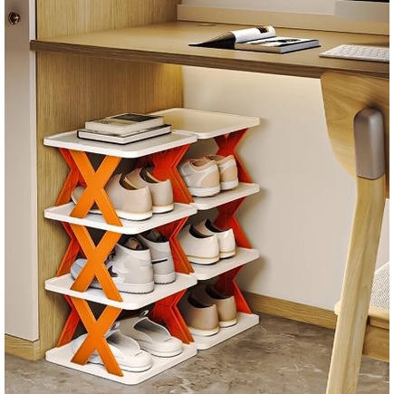 [ Cinicini ] Rak Sepatu Zigzag Susun Plastik Tempat Sandal Sepatu Rak Serbaguna