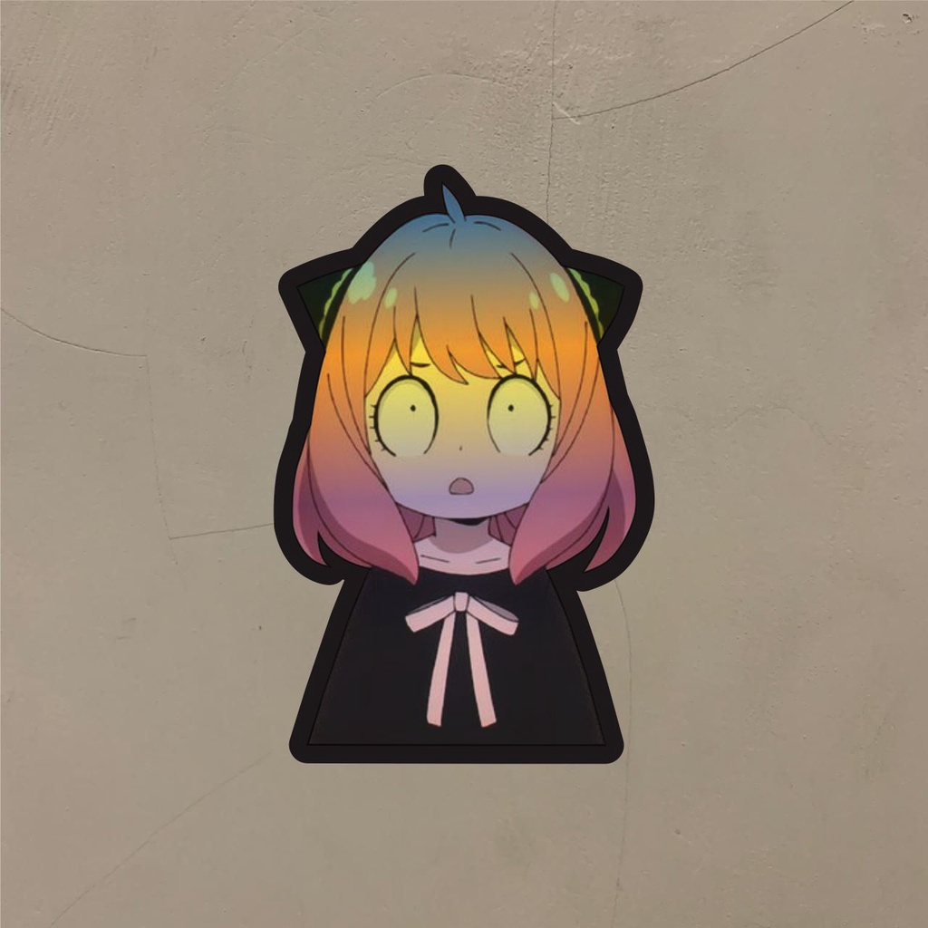 

Stiker Anime Hologram Anya Forger SPY X FAMILY Case Hp dan Laptop 7 Cm