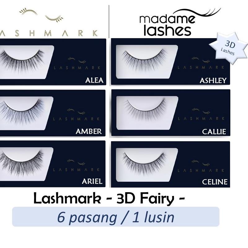 ֍ BULU MATA LASHMARK Eyelashes - 3D Fairy - 6 pasang / Lusinan ➴