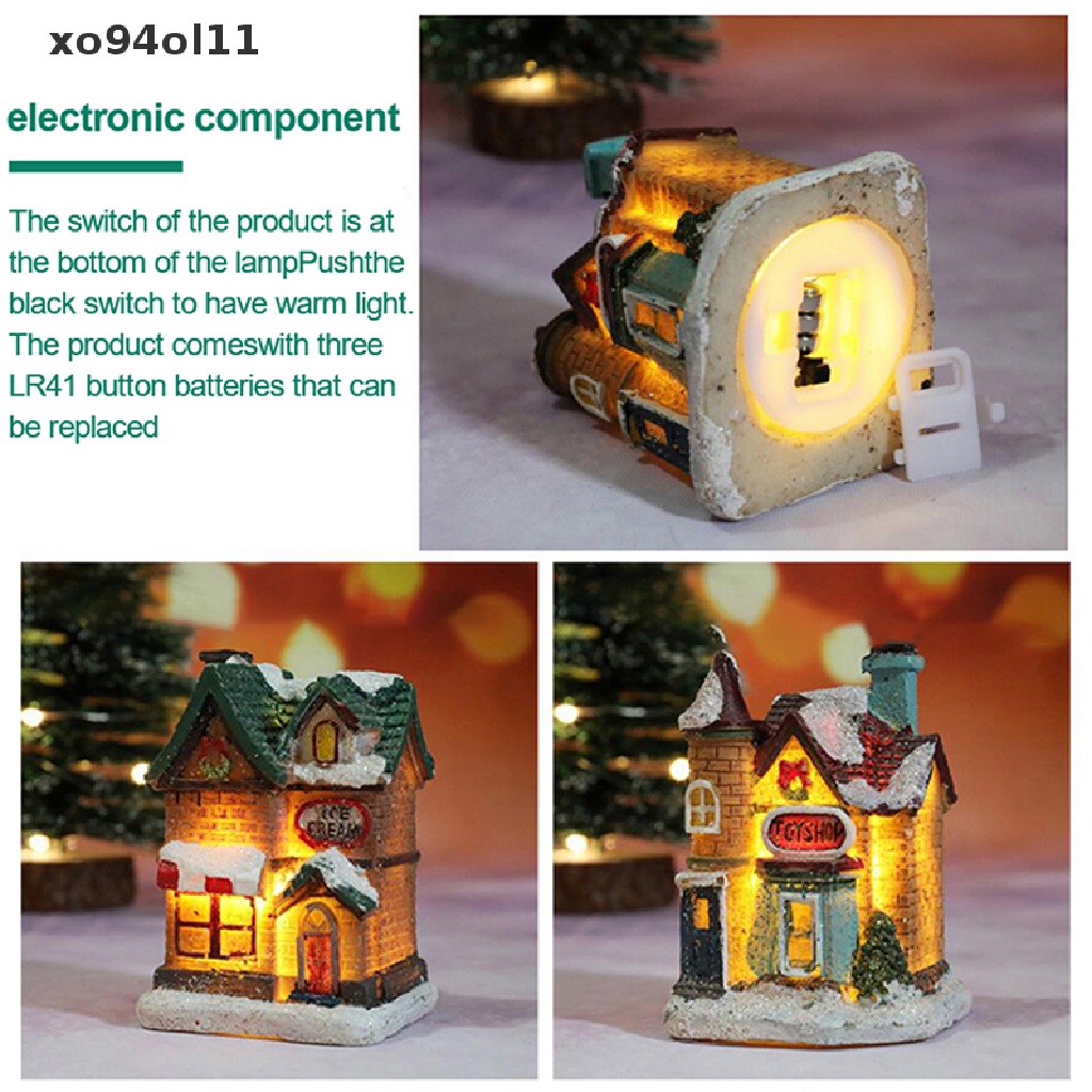 Xo Rumah Lampu Natal Kerstdorp Desa Natal Untuk Ornamen Xmas Rumah OL