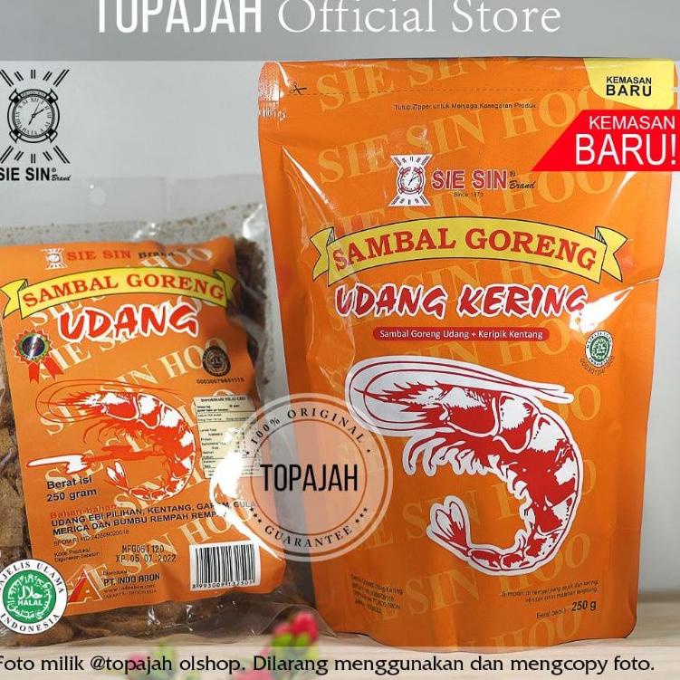 

➨ Keripik kentang Sambal goreng udang “SIE SIN” 250gr HALAL. ✪
