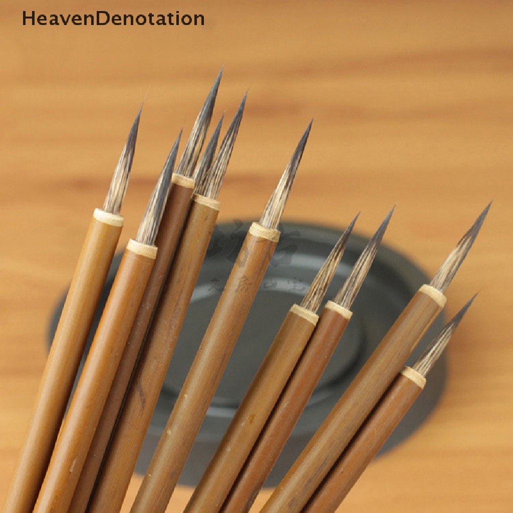 [HeavenDenotation] 3pcs / set Hair Brush Weasel Pen Hook Line Paint Brush Chinese Calligraphy Brush HDV