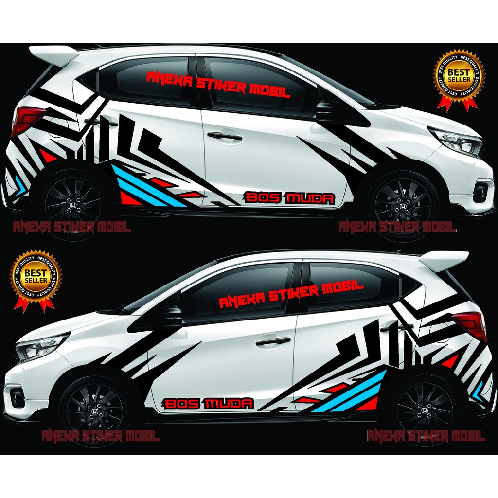 Stiker Mobil Honda Brio Stiker Body Samping Mobil Brio Cutting Stiker Honda Brio Satya Brio Rs All N