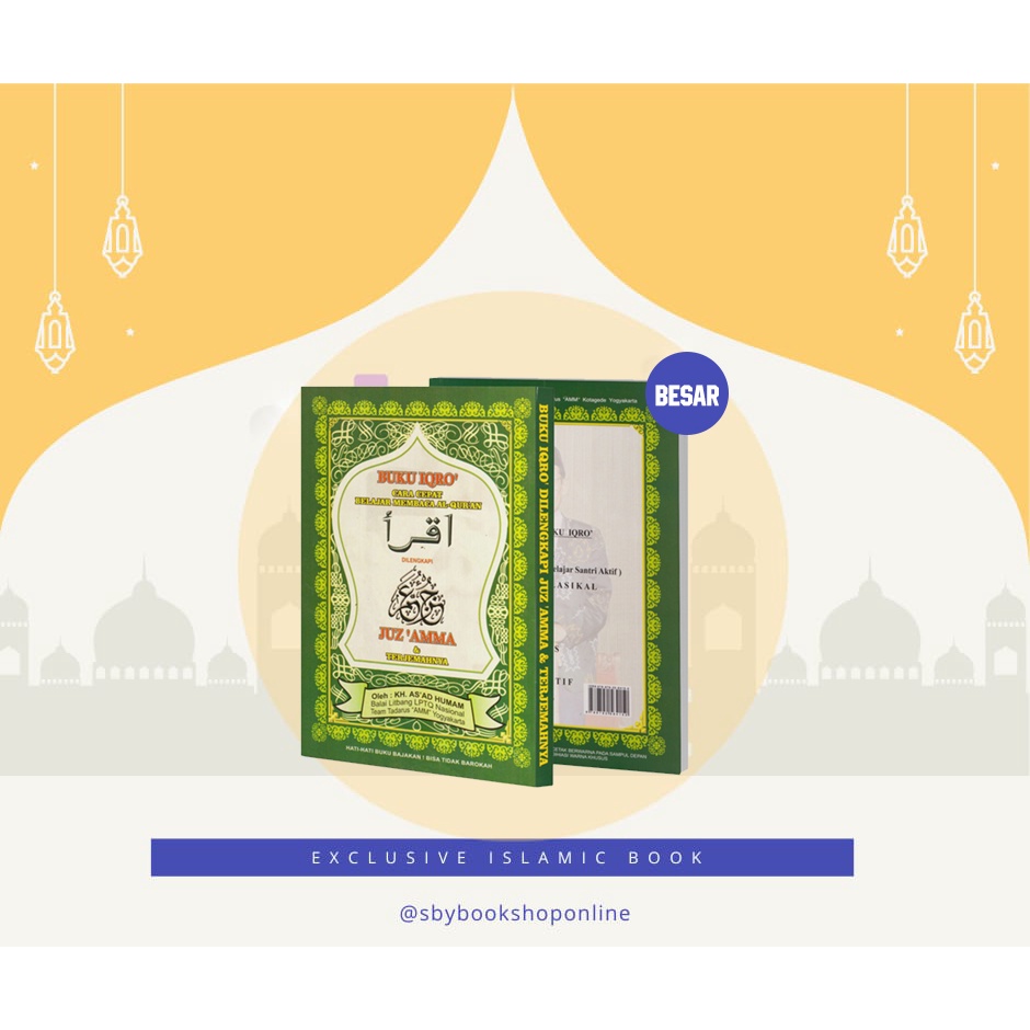 Buku Iqro Juz Amma BENDEL UKURAN BESAR - IQRO' Anak Iqra Anak Jilid 1 Sampai 6 dengan Cara Cepat Bac