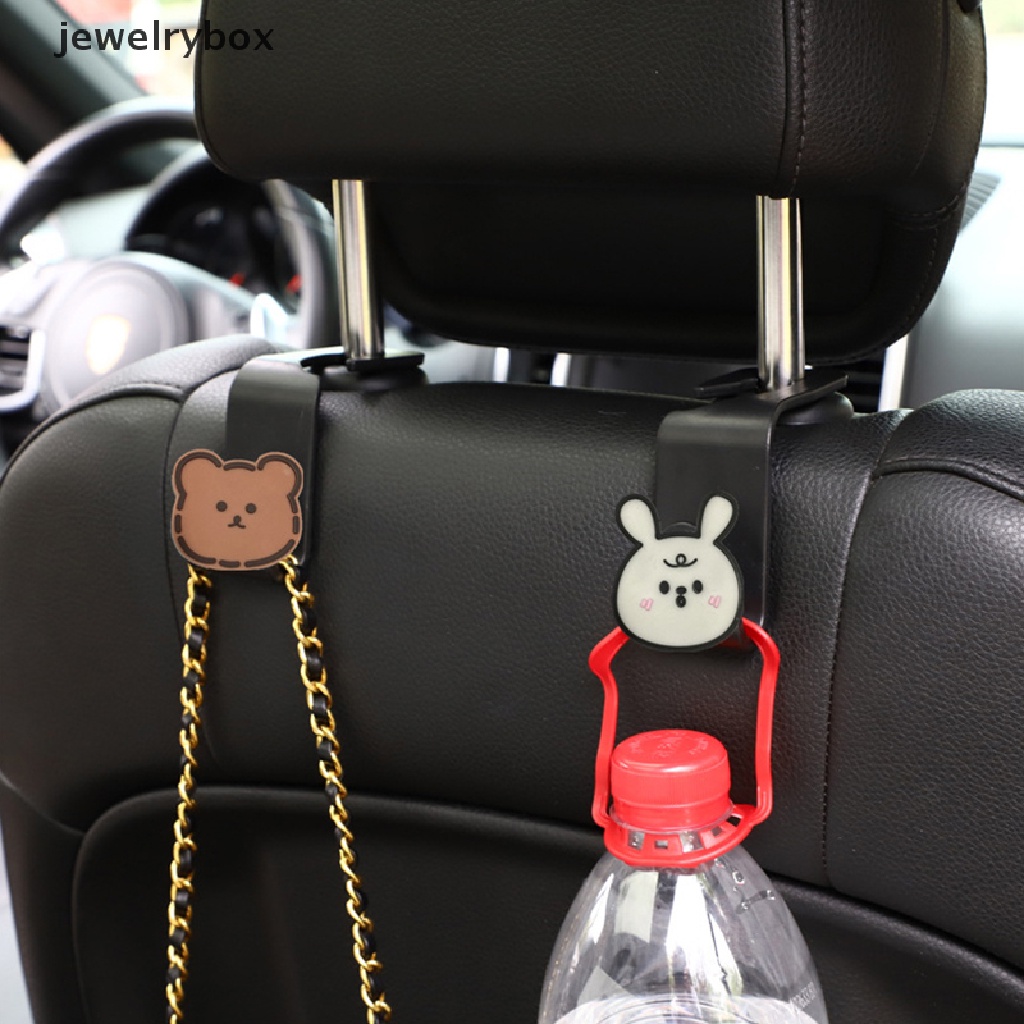 [jewelrybox] Baru Kartun Mobil Kait Jok Belakang Mobil Hook Bell Strawberry Daisy Bear Interior Mobil Styling Kantor Penyimpanan Kait Butik