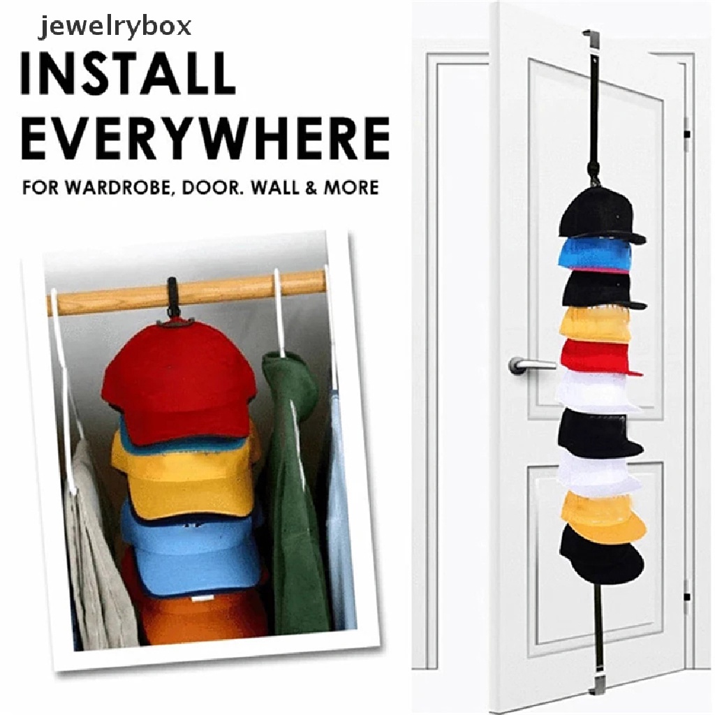 [jewelrybox] Rak Topi Baseball Hat Holder Rack Organizer Rumah Penyimpanan Pintu Lemari Gantungan Butik