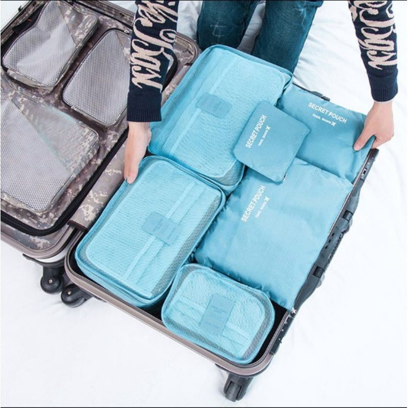 Bundara.id Ta-1145 6in1 Travel bag anti ribet travel pouch serbaguna import