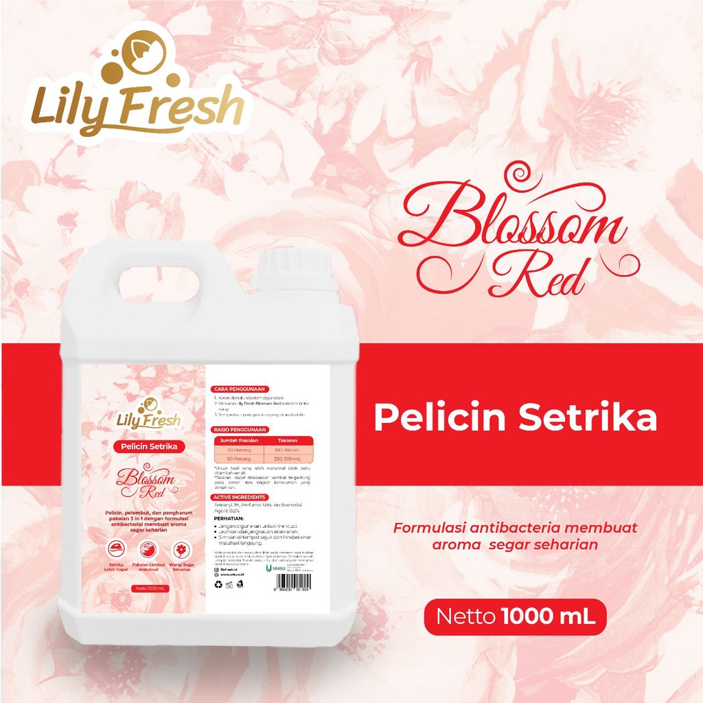 Pewangi Pakaian Pelicin Setrika Pelembut Baju Laundry LILY FRESH 1 Liter