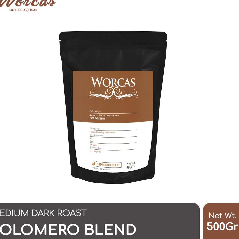 

➨ WORCAS Kopi Polomero Espresso Blend 500 Gram | Es Kopi Susu Blend ✸