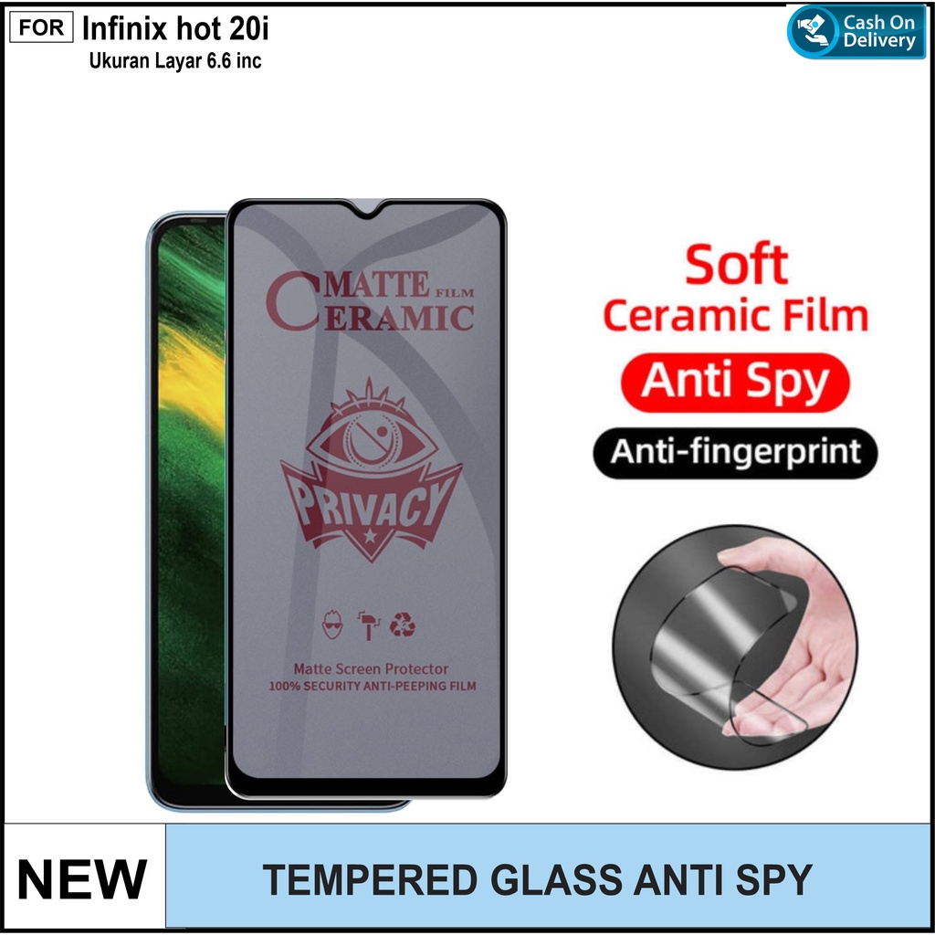 Pelindung Layar Tecno Pova 4 Pro Full Cover Ceramic Anti Spy