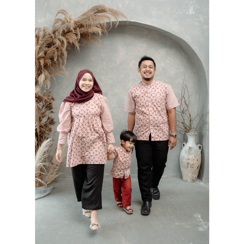 TOBELI KIDS REIRA SERIES MOM TUNIK &amp; DAD KOKO FAMILY SET BAJU MUSLIM DEWASA BAJU LEBARAN