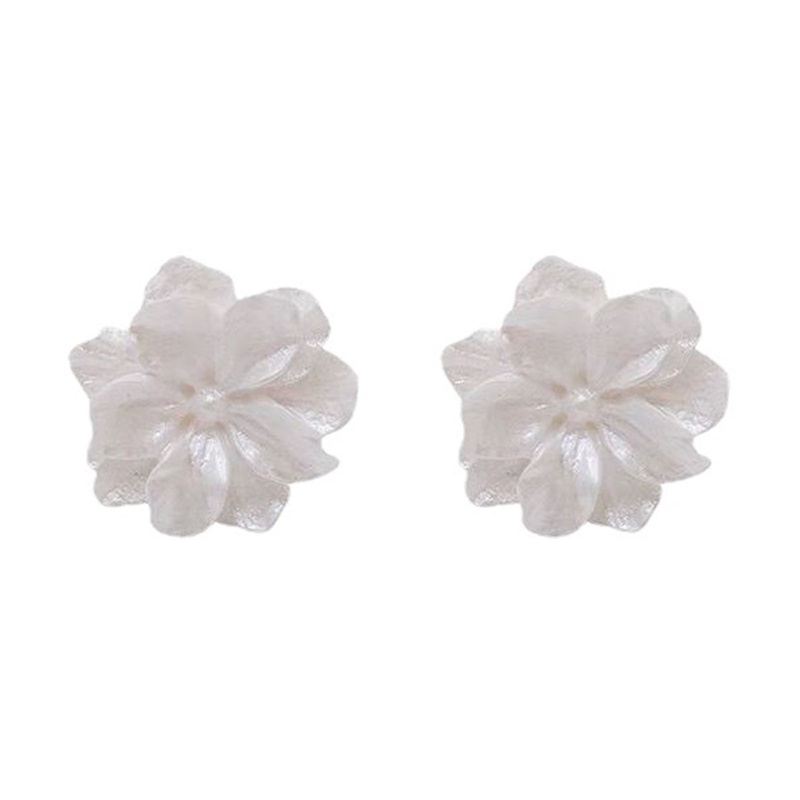 Anting Tusuk Bunga Putih Untuk Wanita Flower Earring New Modern Korea Fashion Lucu Remaja Gadis Pesta Aksesoris Perhiasan