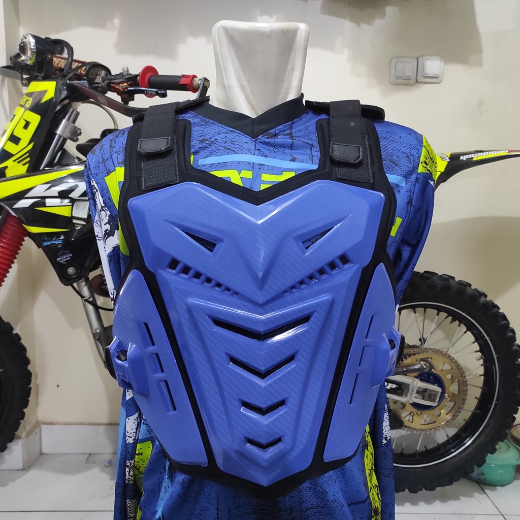 body protector cross  bisa cod body protektor trail OFFROAD motor cross acerbys pelindung badan BIRU