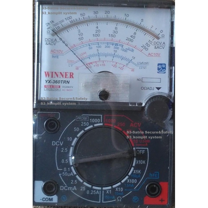 MULTITESTER ANALOG  /  MULTIMETER ANALOG
