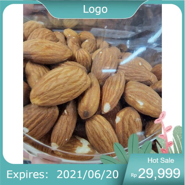 

Almond panggang 100gr - Roasted Almond 100gr