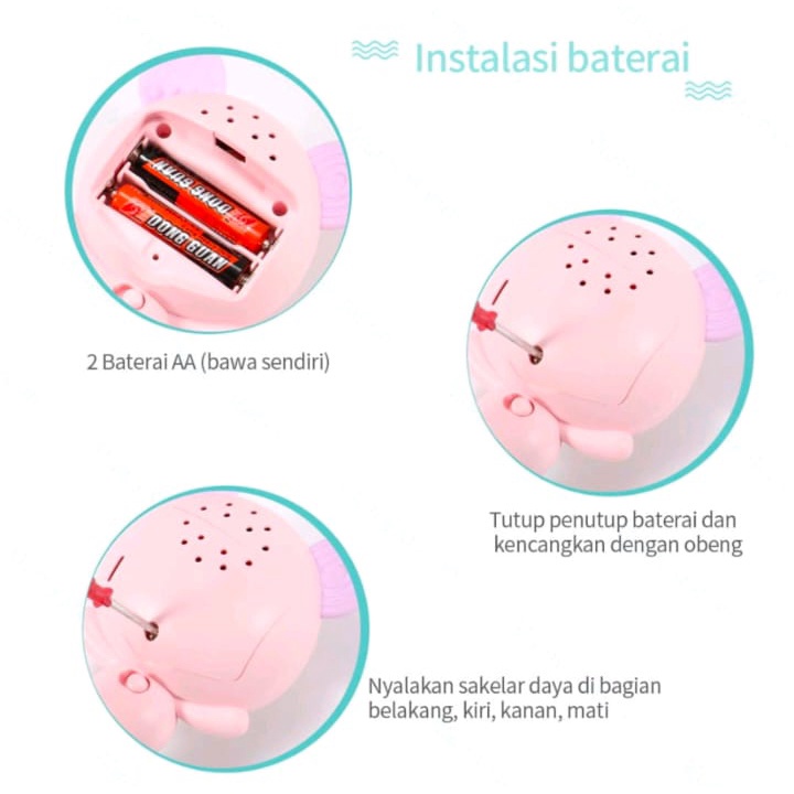 MAINAN ANAK TEETHER TONGKAT GENGGAM BAYI ADA MUSIK LAMPU