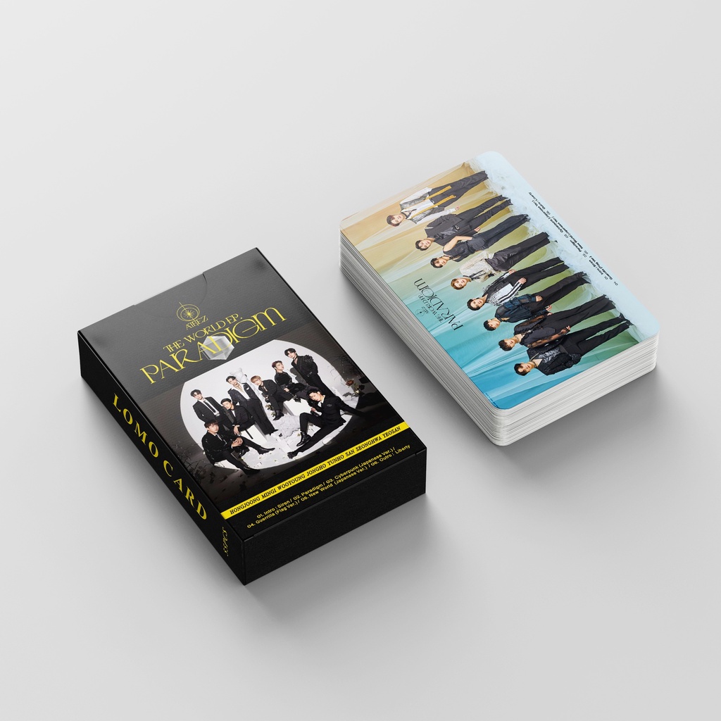 55pcs / box ATEEZ New Album Paradigm Photocards San Yunho Hongjoong Wooyoung Jongho Mingi Seonghwa Yeosang Lomo Cards Kpop Postcards READY STOCK