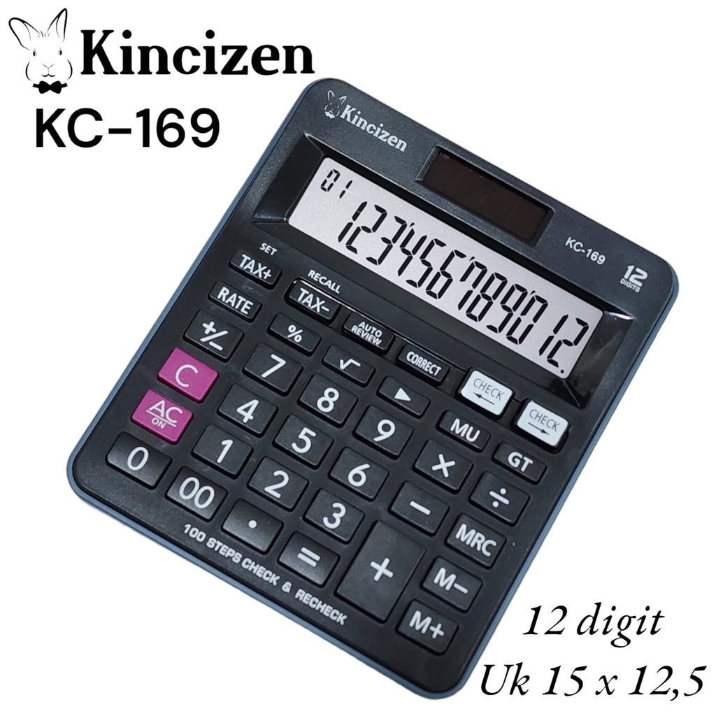 

KALKULATOR KINCIZEN KC 169 - KALKULATOR CT-169 12 DIGIT KALKULATOR DAGANG