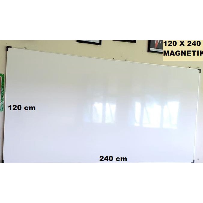 

whiteboard bisa di tempel pin magnet 120x240 cm