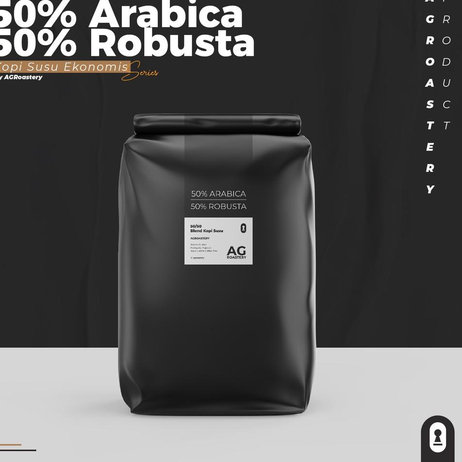 

➤ Biji Kopi Blend 50/50 Kopi Susu Ekonomis 1 KG | 1KG ♔