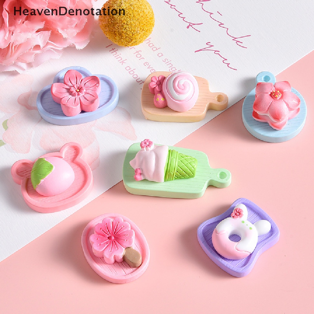 [HeavenDenotation] 3pcs 1: 12rumah Boneka Miniatur Kartun Nampan Warna Piring Makanan Model Dapur Dekorasi Rumah Bermain Mainan Aksesoris Rumah Boneka HDV