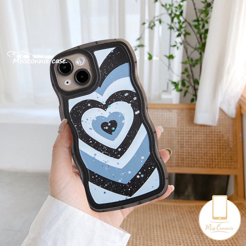 Case Untuk Samsung A04 A13 A51 A23 A04E A04s A33 A03s A14 A12 A02s A50s M32 A20 A30s A32 A50 A53 A52 A11 A21s A31 A22 A52s Lembut Tpu Bling Bintang Gradasi Love Hati Bergelombang Penutup Tepi