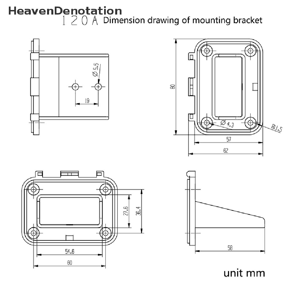[HeavenDenotation] 120a Kompatibel Dengan Anderson Plug Kit Flush Mount Panel Dengan Penutup Untuk Caravan Connector Panel Mount Socket HDV