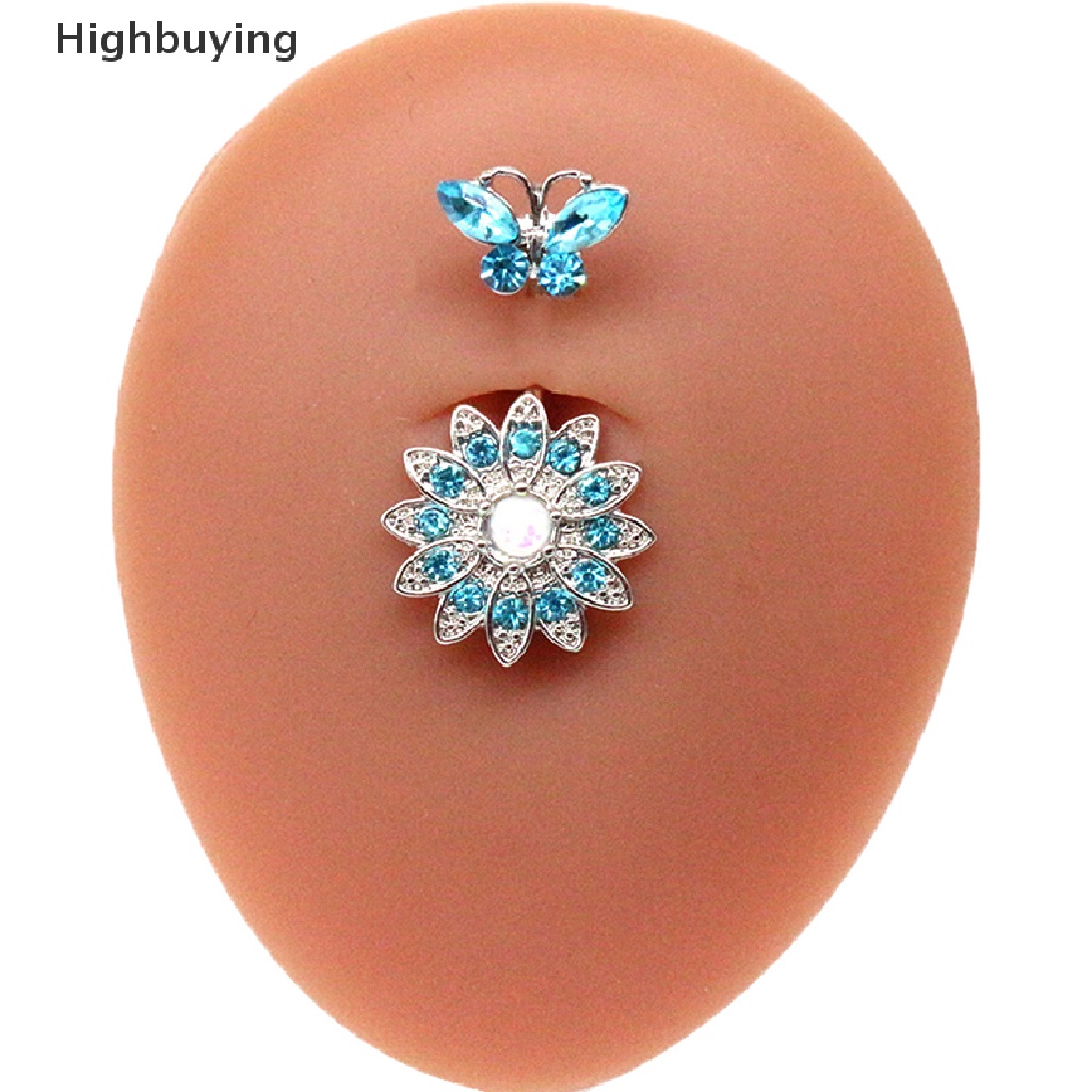 Hbid Kristal Menjuntai Surgical Steel Navel Ring Belly Button Ring Beauty Decor Perhiasan Tubuh Sexy Belly Bar Body Navel Ring Glory