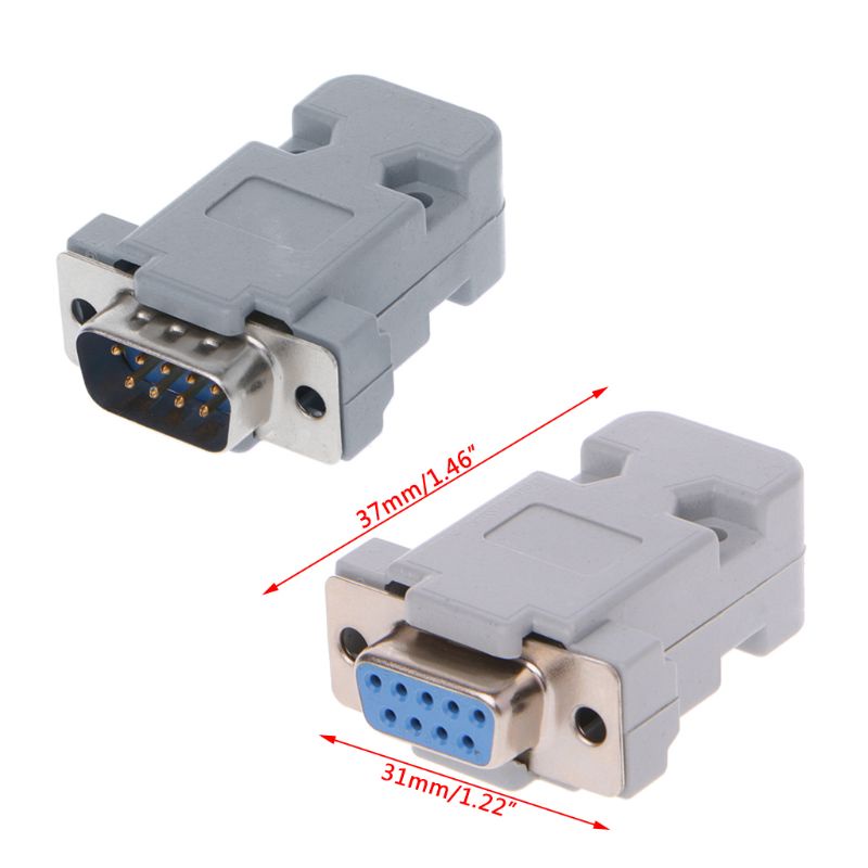 Konektor tutup Soket case Cover serial adapter RS232 DB9 DB 9 Pin VGA Female Male