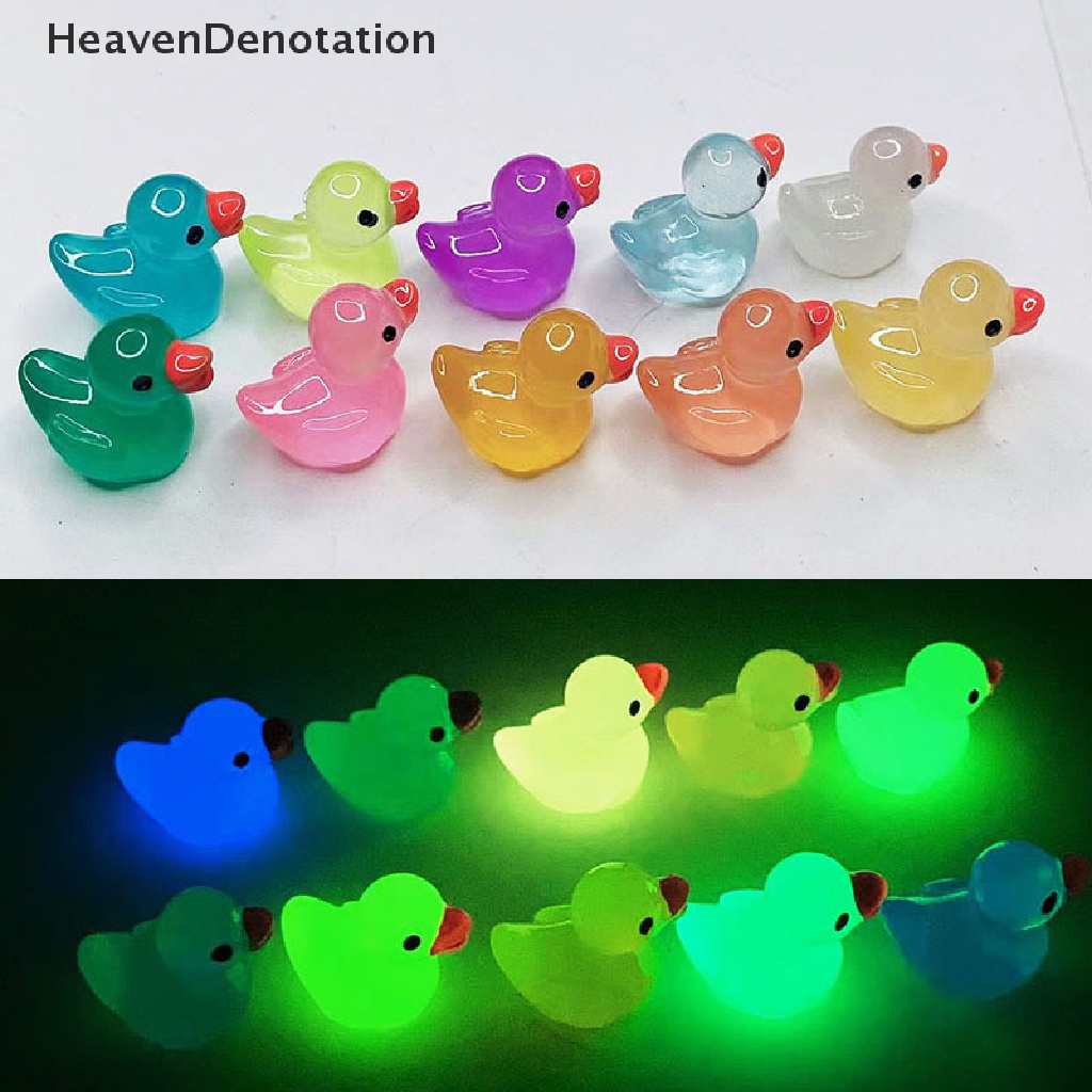 [HeavenDenotation] 10 Pcs Noctilucent Bebek Botol Es Dekorasi Kreatif Figure Ornamen Miniatur Kerajinan DIY Aksesoris HDV
