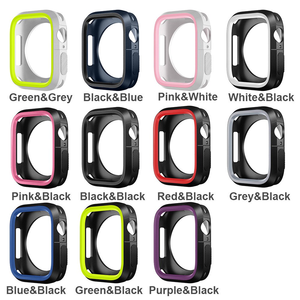 Bumper Silikon Untuk Apple watch case 45mm 44mm 40mm iWatch case 42mm/38mm soft Protector cover Apple Watch6 SE 5 4 3 2 1 Aksesoris