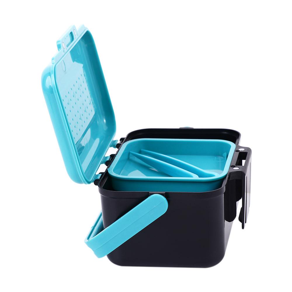 Agustinina Kotak Umpan Pancing Double-Layer Magnetic Live Baits Case Storage Space Fishing Box Alat Pancing Wadah Umpan