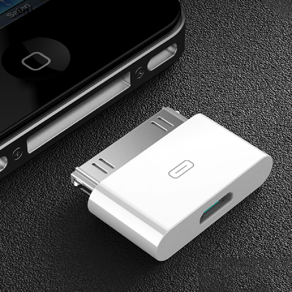 【 Rready Stock 】 Micro Usb to 30 Pin Charger Converter Adapter for Apple Phone 4 4s 3gs Ipod Data Ssynchronization Adapter （ ID ）