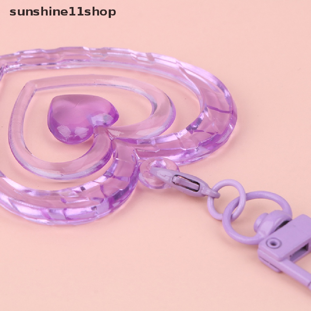 Sho Lucu Fashion Idol Jantung Gantungan Kunci Untuk Wanita Gadis Kawaii Pink Liontin Aksesoris Mobil Keychain Keyring Pasangan Hadiah Perhiasan Diy Cinta Liontin Keychain N