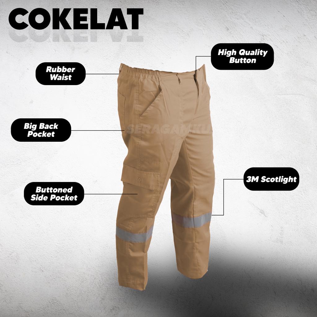 Wearpack Celana Werpack Safety Murah Celana Proyek Celana Kargo Cokelat