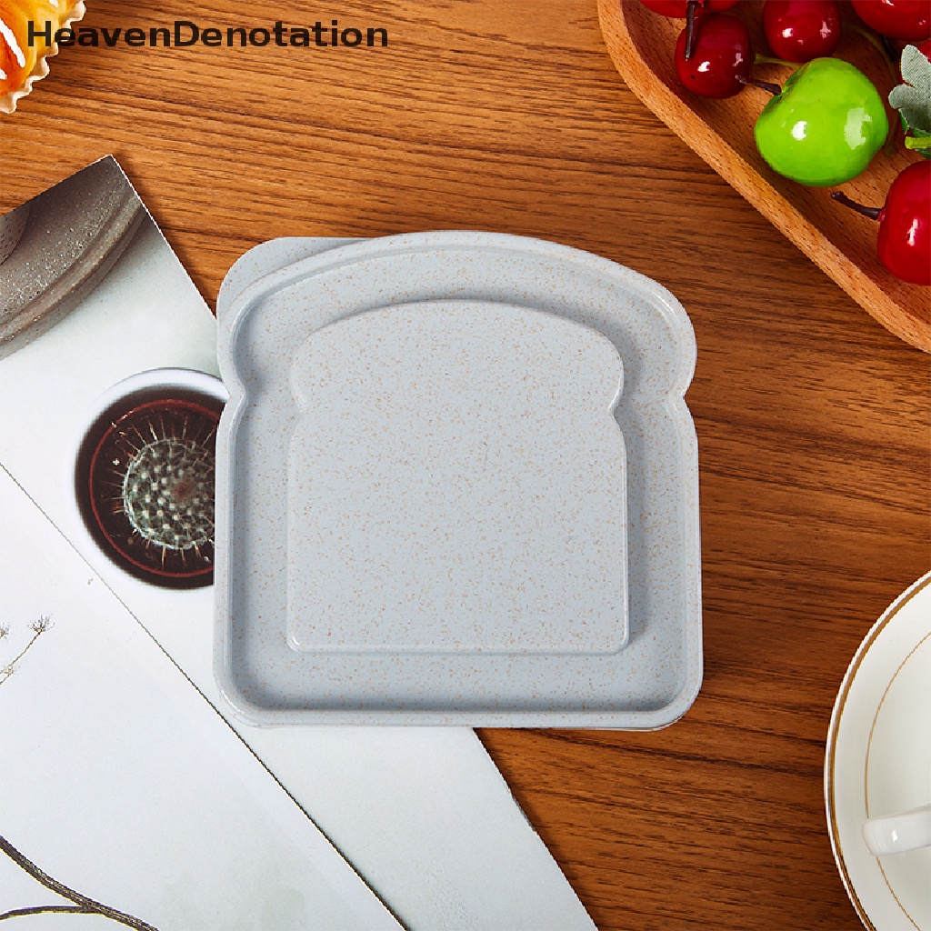 [HeavenDenotation] 1pc Wadah Sandwich Plastik Dengan Tutup Reusable Food Storage Lunch Box HDV