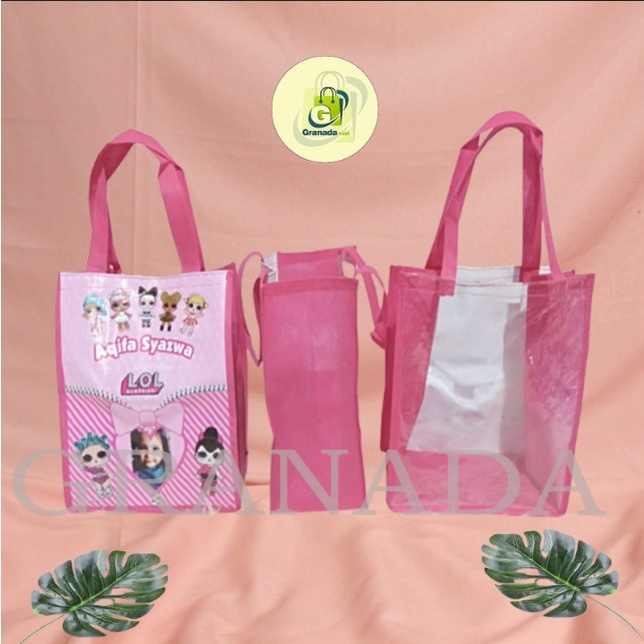 

TAS ULTAH MIKA CUSTOM Uk 30x15x35 (pxlxt) tebal 75 gsm-GOODIE BAG MURAH