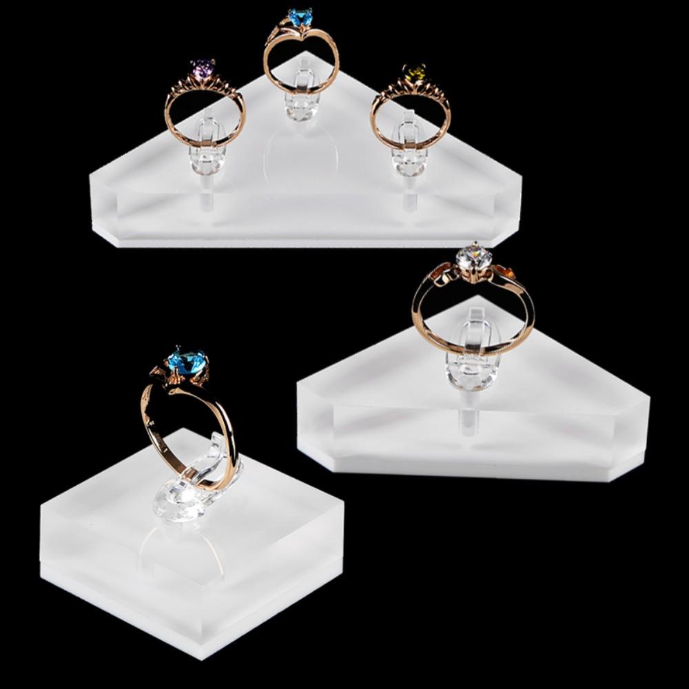 Mxbeauty Kemasan Perhiasan Kreatif Peserta Pameran Berdiri Untuk Cincin Kecil Organizer Tray Rak Display Cincin Akrilik