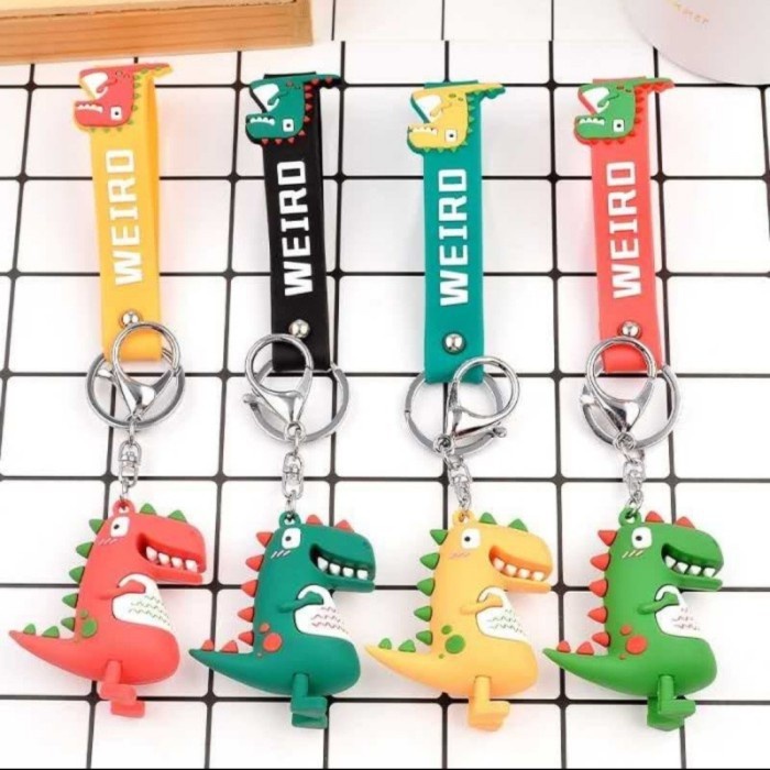 ⭐️𝐈𝐇𝐒 𝟗𝟗𝟕 𝐋𝐚𝐦𝐩𝐮𝐧𝐠⭐️Gantungan Kunci Karakter Dinosaurus Lucu Keychain Dinosaurus Weiro Import