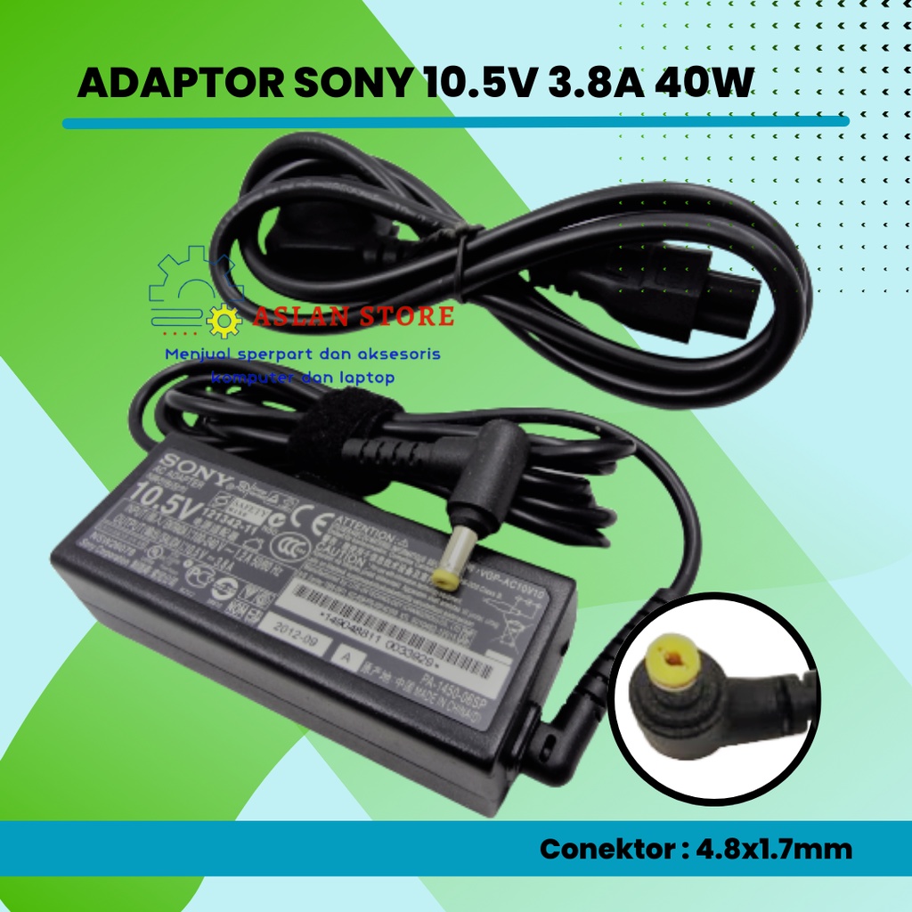 10.5V 3.8A AC Power Adaptor Laptop SONY VAIO Ultrabook PRO DUO Vaio SVP132A1CL, SVP132A1CM, SVP132A1CW, SVP1321DCXS, SVD1321X9EW Vaio SVD1321Z9EB, SVP13213CXB, SVP13213SG, SVP13216PGB, SVD13225CLW