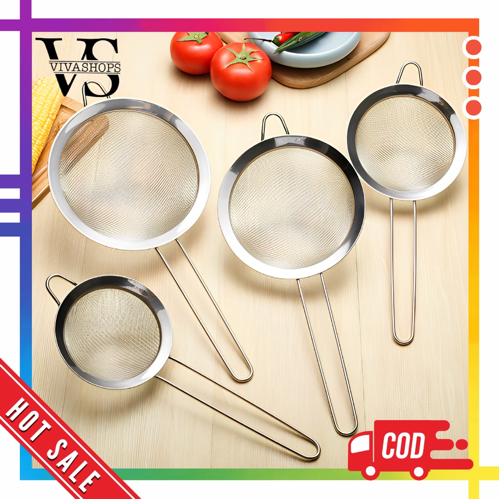Saringan air Stainless Steel / Saringan Serbaguna / Saringan Teh + Kopi Stainless Steel
