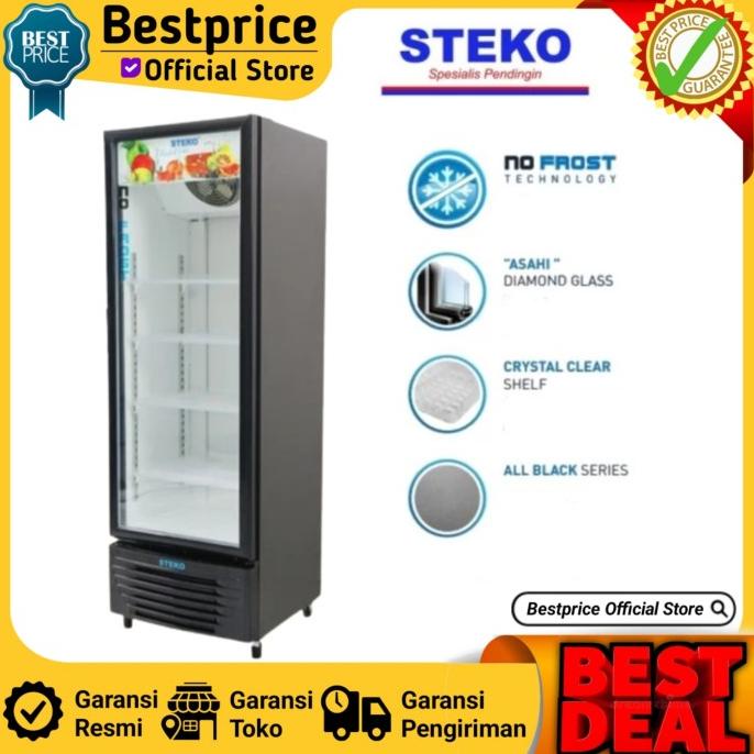 SHOWCASE STEKO MG 200 KULKAS MINUMAN STEKO 4 RAK 180 LITER NO FROST
