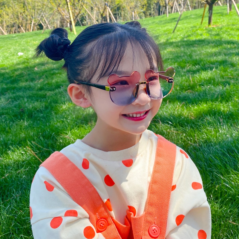 HZ Kacamata Hitam Anak Motif Beruang Bear High Quality Import Kids Sunglasses Kacamata Anak Murah Tanpa Frame